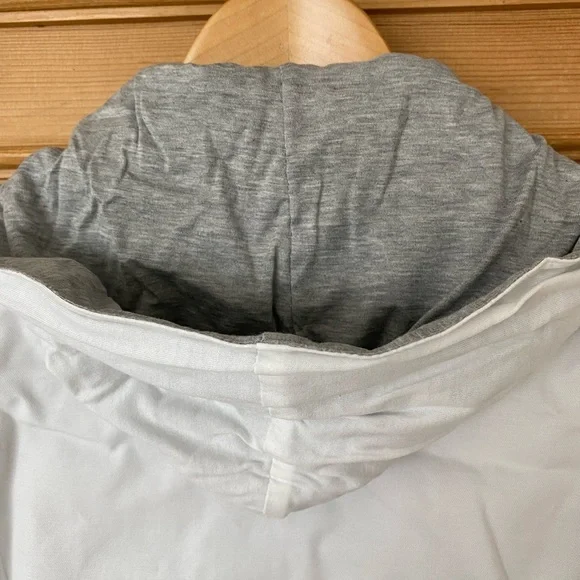 Brunello Cucinelli White Women's Jacket with Gray Hood S - Picture 8 of 11